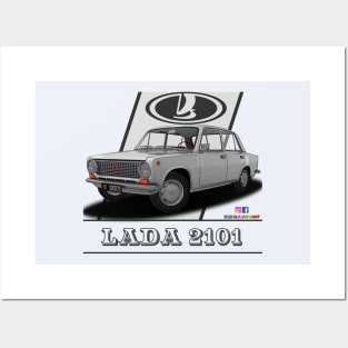 Lada 2101 1970 White Posters and Art